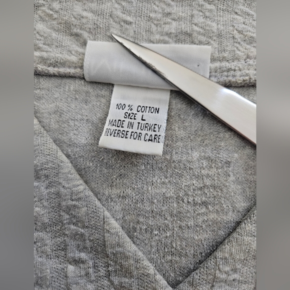 Vintage - MUDO Grey Heavy Cotton Oversize Top - NWOT - Size L - Picture 2 of 9